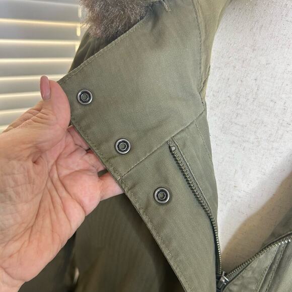 J.Crew Size XS Army Green Parka Fleece Lined Coat Cold - Picture 11 of 11